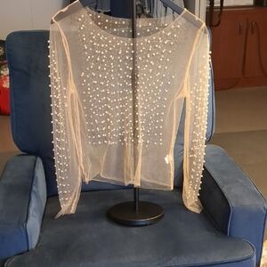 Sheer Beaded Shawl